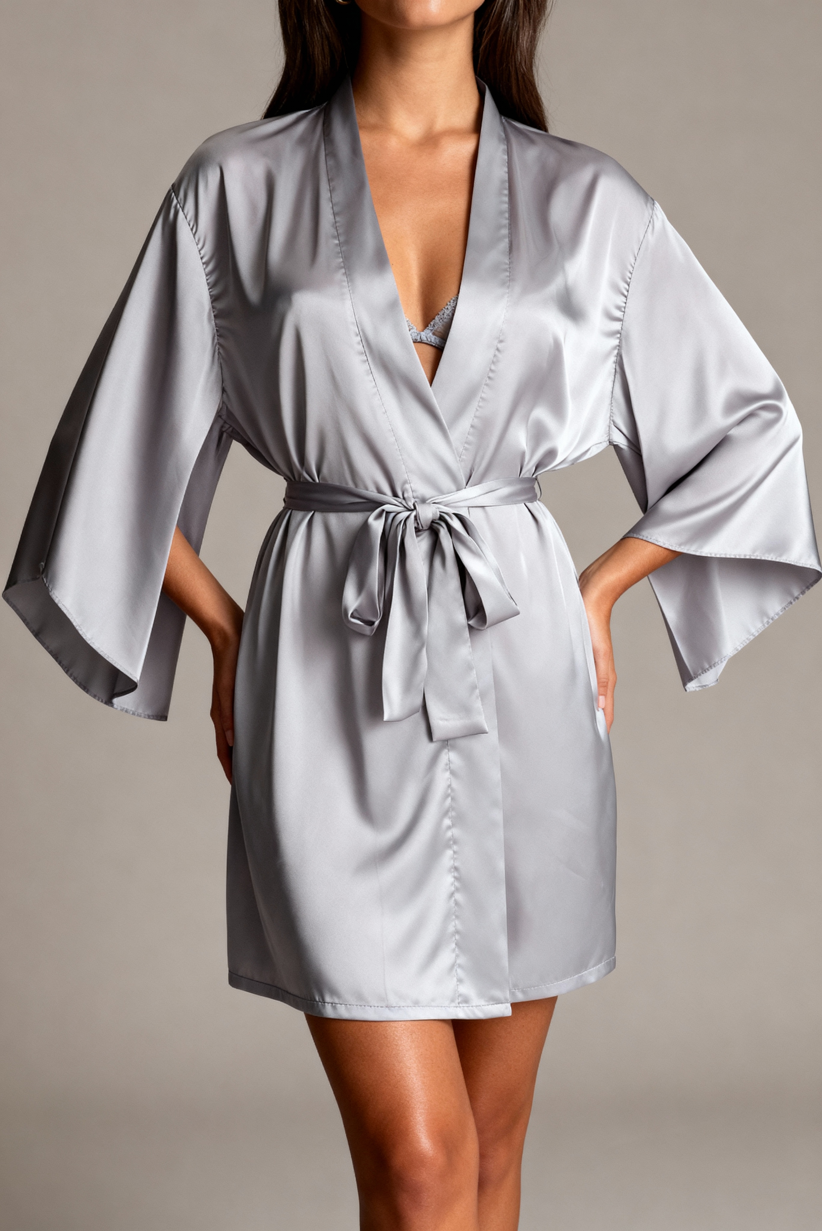 Kimono da donna - Mezzanotte Grigio Lilla